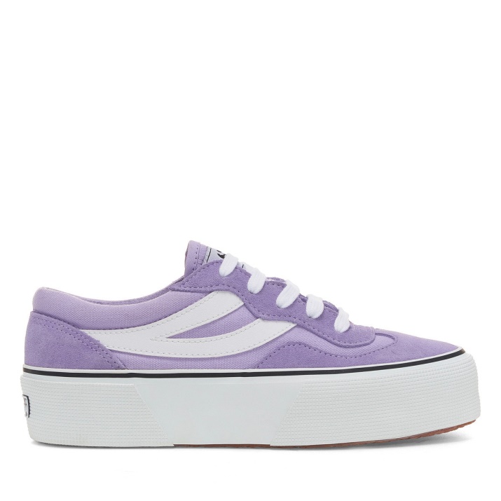 Superga 3041 Plataforma Colorblock Revolley Violeta Lilla-blanco