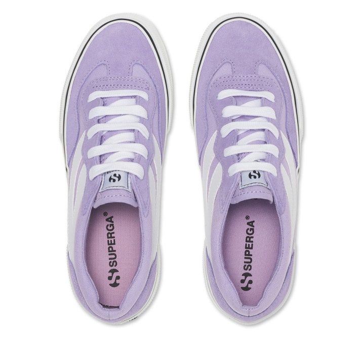 Superga 3041 Plataforma Colorblock Revolley Violeta Lilla-blanco