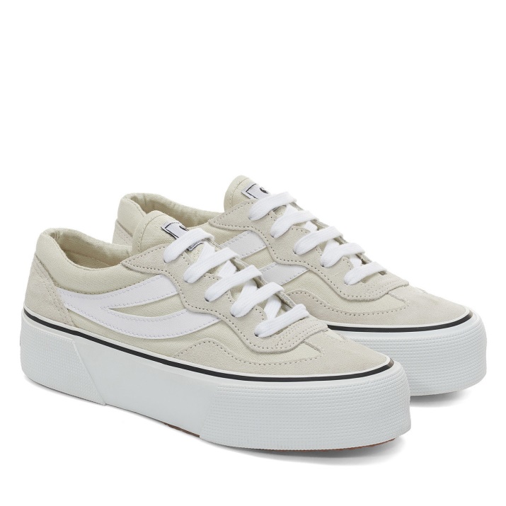 Superga 3041 Revolley Colorblock Plataforma Blanco Leche-blanco