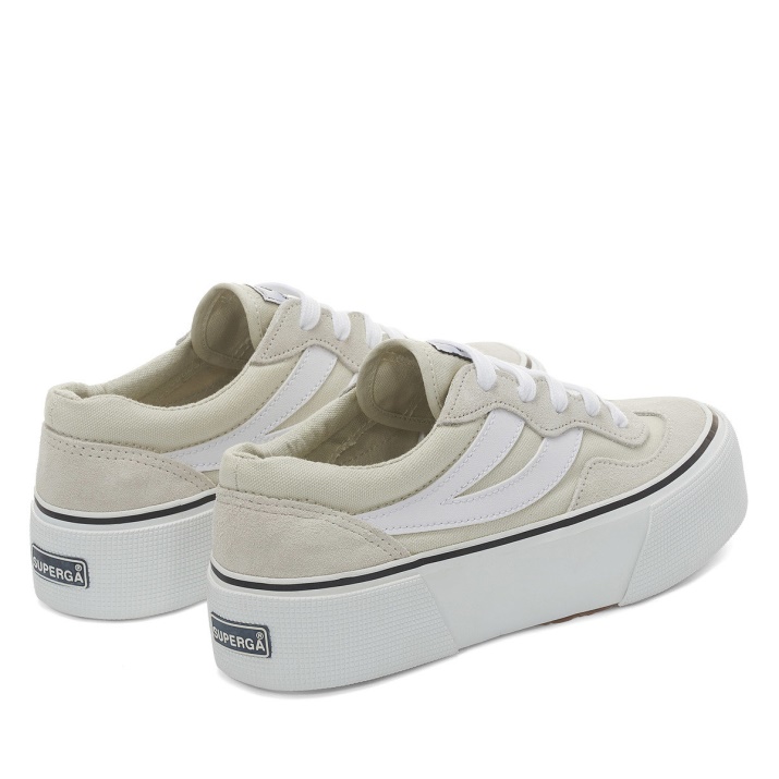 Superga 3041 Revolley Colorblock Plataforma Blanco Leche-blanco