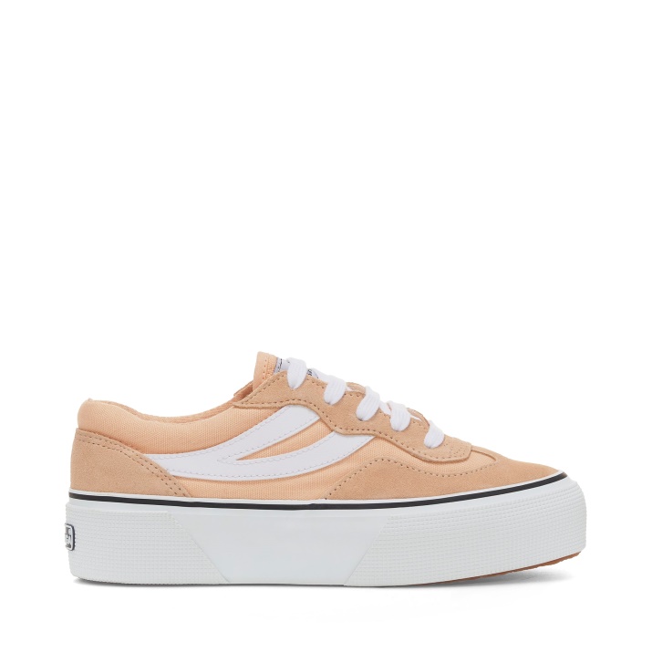 Superga 3041 Revolley Colorblock Plataforma Rosa Melocotón-blanco