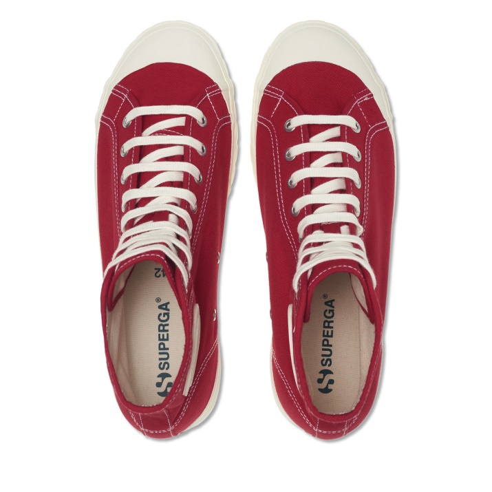 Superga 3192 Campionato Cesta Rojo Fuego Blanco Avorio