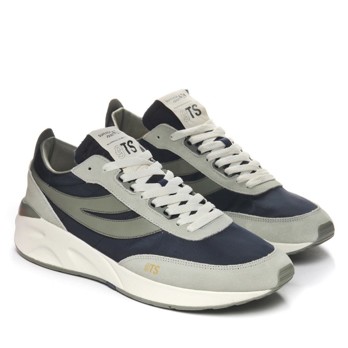 Superga 4089 Training 9ts Slim Agate Gris-verde Safari-azul G