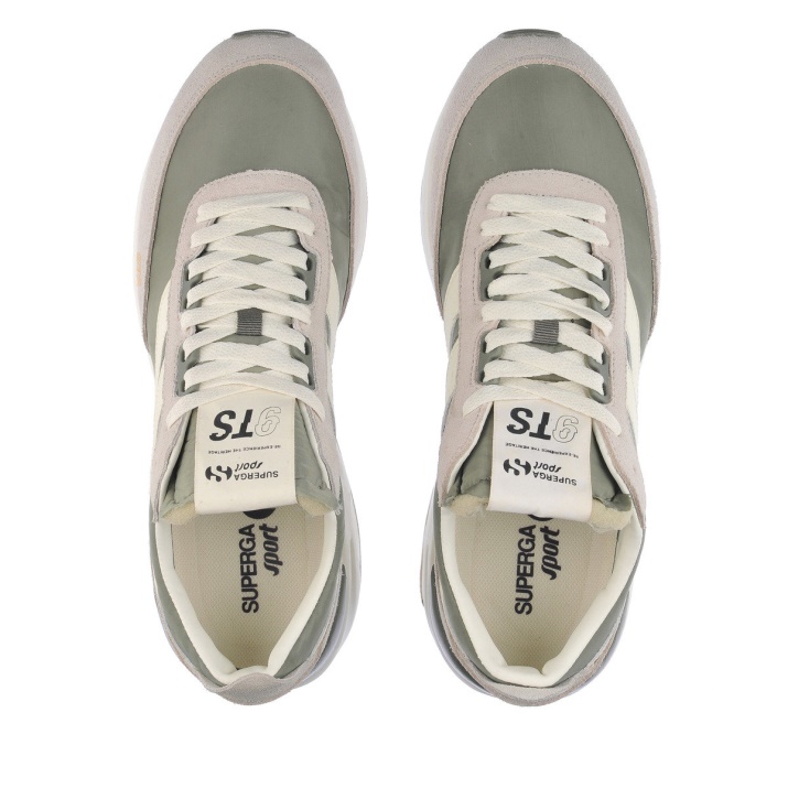 Superga 4089 Training 9ts Slim Beige Gesso-verde Safari-blanco