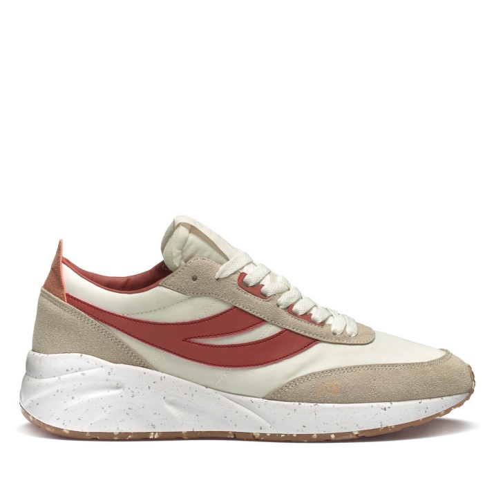 Superga 4089 Training 9ts Slim Vegan Cuero Sintético Marrón Rojizo-naranja Polvoriento-gre