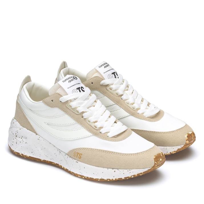 Superga 4089 Training 9ts Slim Vegan Piel Sintética Beige Lt-f Avorio