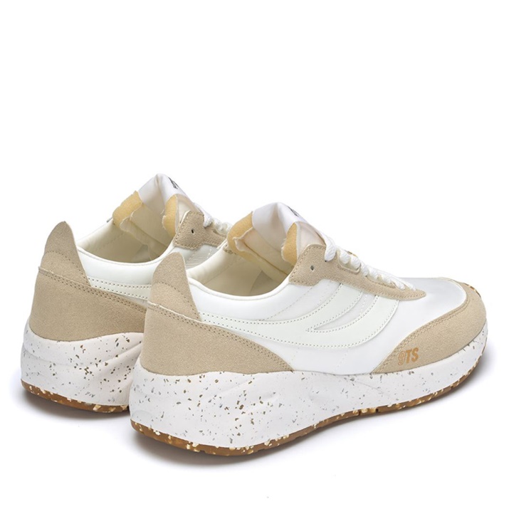 Superga 4089 Training 9ts Slim Vegan Piel Sintética Beige Lt-f Avorio