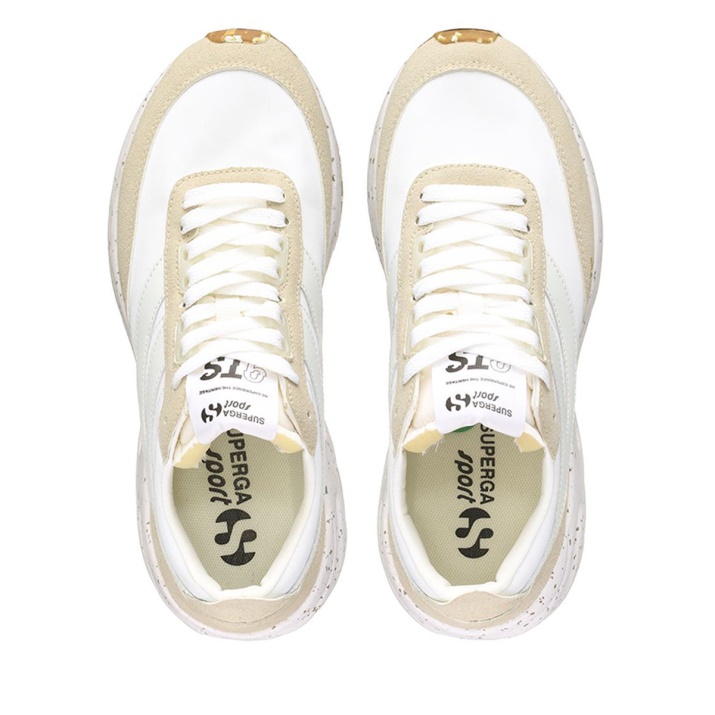 Superga 4089 Training 9ts Slim Vegan Piel Sintética Beige Lt-f Avorio