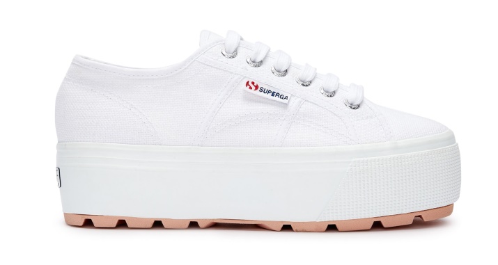 Tanque Superga 2790 Humo Blanco-rosa