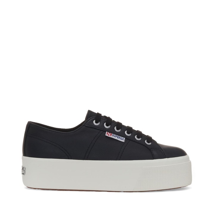 Zapatillas Negras De Napa 2790 De Superga