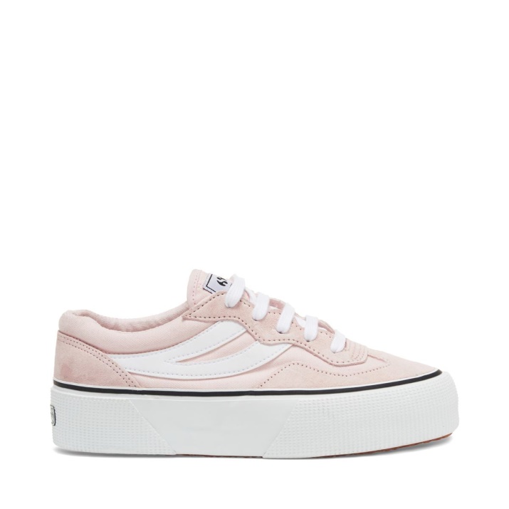Superga 3041 Plataforma Color Block Revolley Rosa-blanco