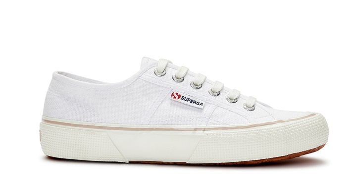 Superga 2490 Negrita Piel Blanco-rosa