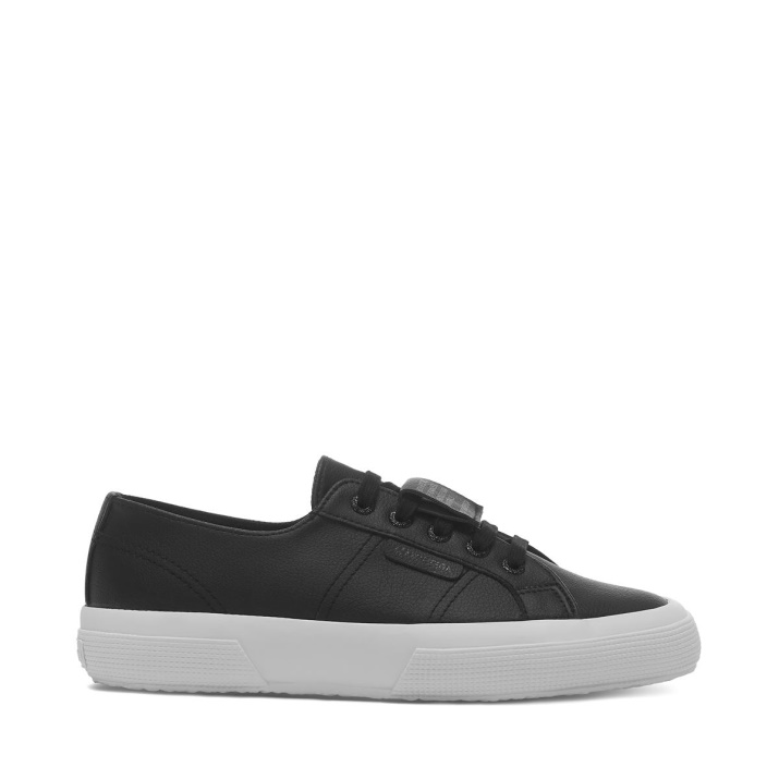 Superga 2750 Ecopiel Color Uva Negro-blanco