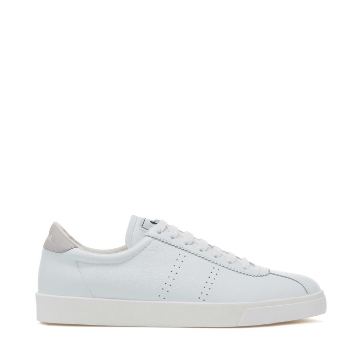 Superga 2843 Club S Comfort Cuero Blanco-gris Colomba