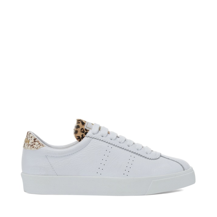 Superga 2843 Club S Calfhair Detalles Manchas Blancas-leopardo