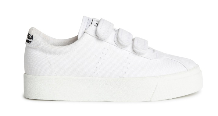 Superga 2954 Club 3 Correas Blanco Negro