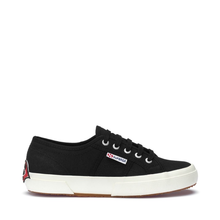 Superga 2750 Logo Multicolor Negro-labios Rojos-negro