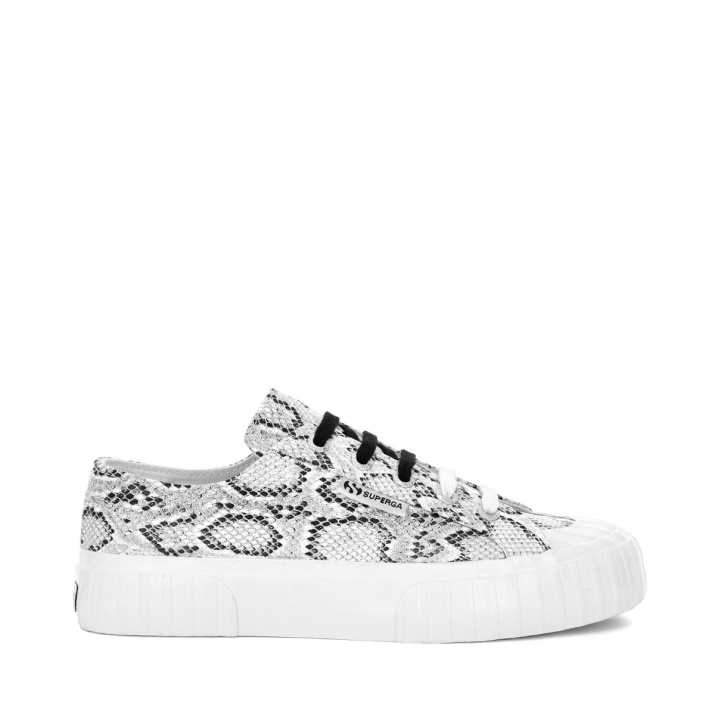 Superga 2630 Stripe Serpiente Blanco Negro Serpiente