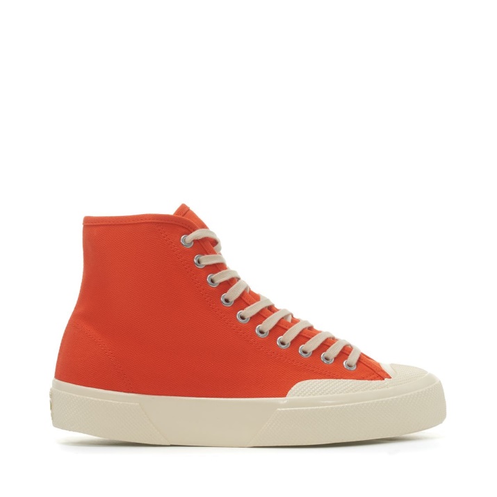 Superga 2433 Ropa De Trabajo Naranja-blanco Roto