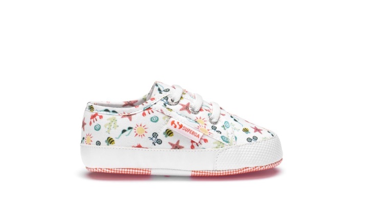 Superga 4006 Baby Prints Blanco-multicolor Seastar