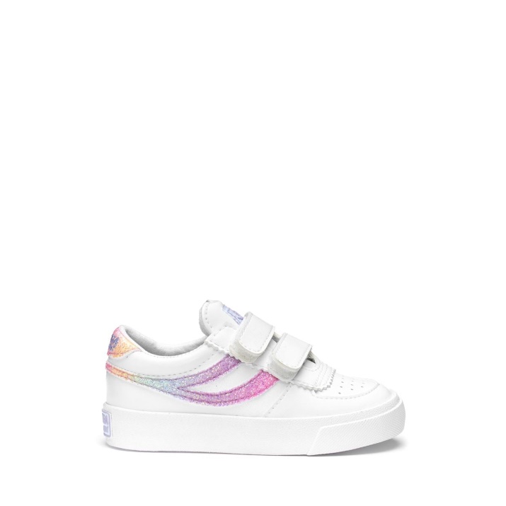 Superga 2846 Niño Seattle Correas Iride Blanco-rosa Pastel Multic