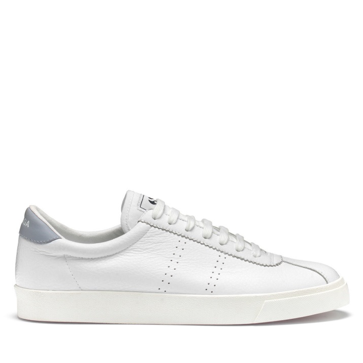Superga 2843 Club S Comfort Cuero Blanco-azul Lt Gris-f Avorio