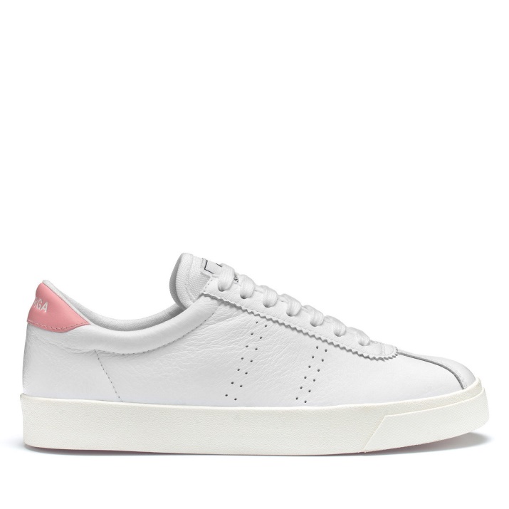 Superga 2843 Club S Comfort Cuero Blanco-rosa-f Avorio