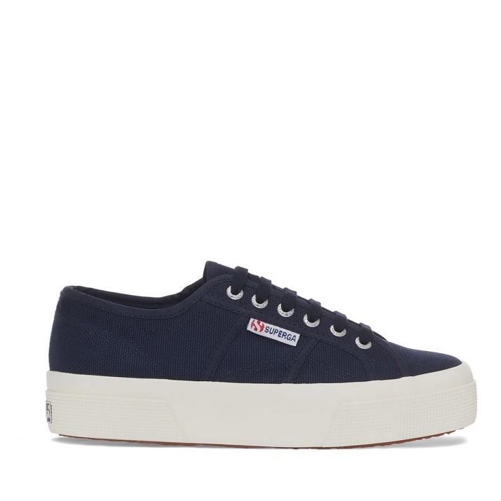 Superga 2740 Plataforma Azul Marino-f Avorio