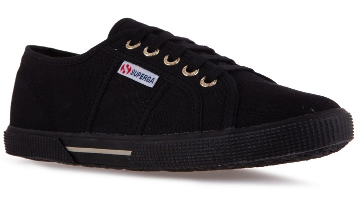 Superga 2950 Cotu Negro-oro Pálido