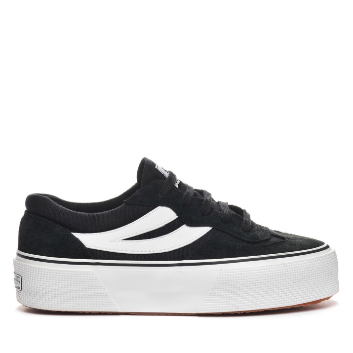 Superga 3041 Plataforma Colorblock Revolley Negro-blanco