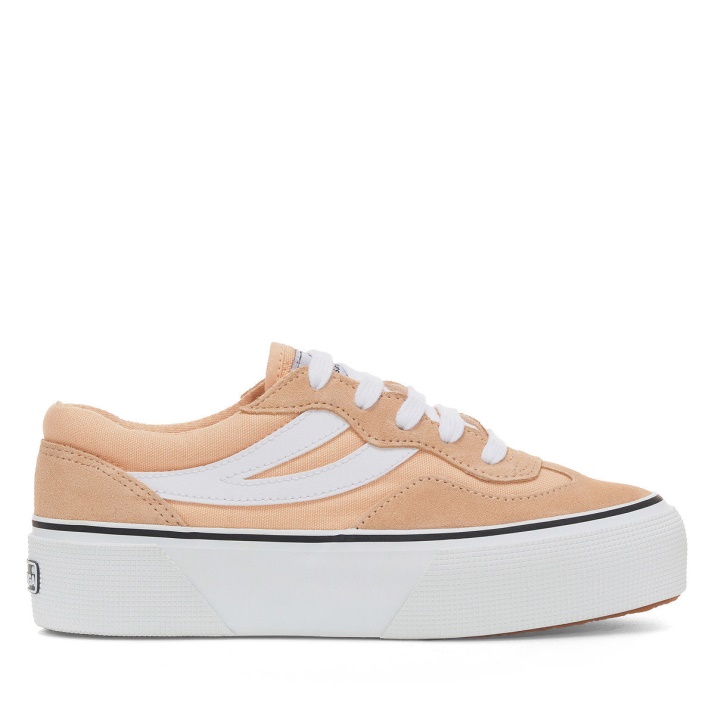 Superga 3041 Plataforma Colorblock Revolley Rosa Melocotón-blanco