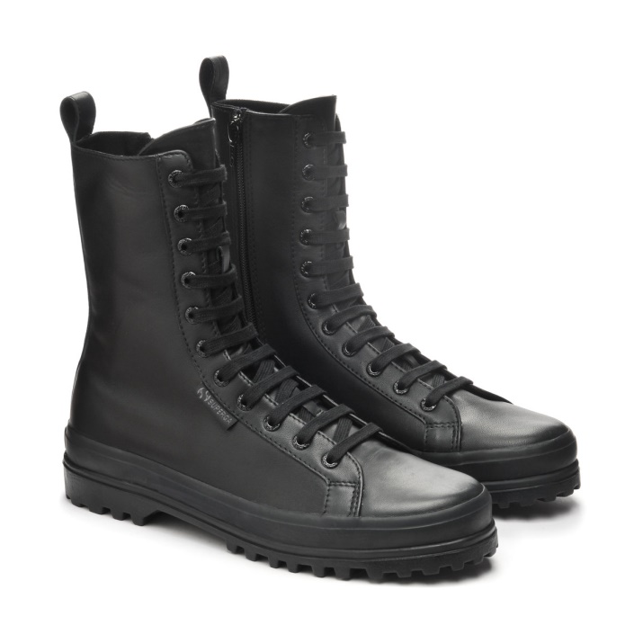 Superga 2641 Alpina High Nappa Negro Total Negro