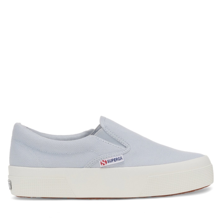 Superga 2740 Slip Con Plataforma Gris Lilla-f Avorio