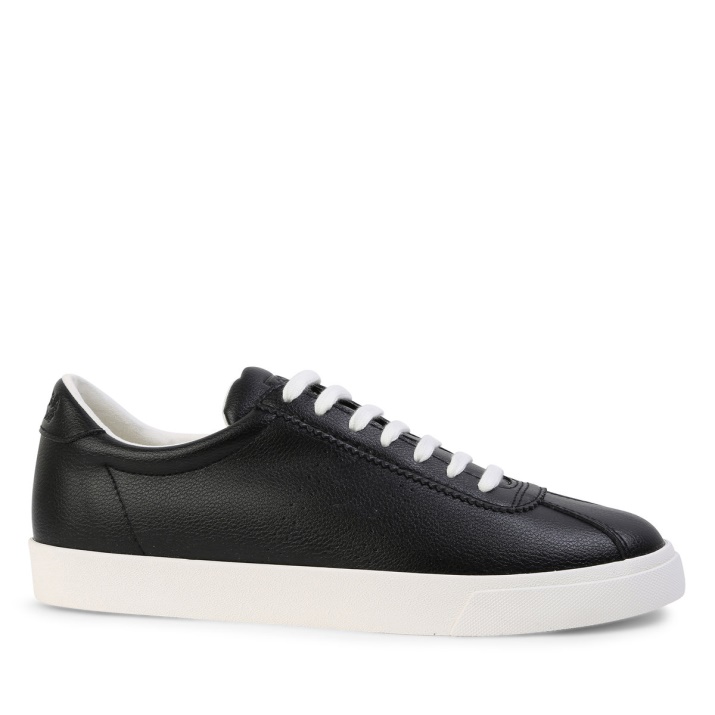 Superga 2843 Club S Cuero Vegano Negro-blanco Avorio