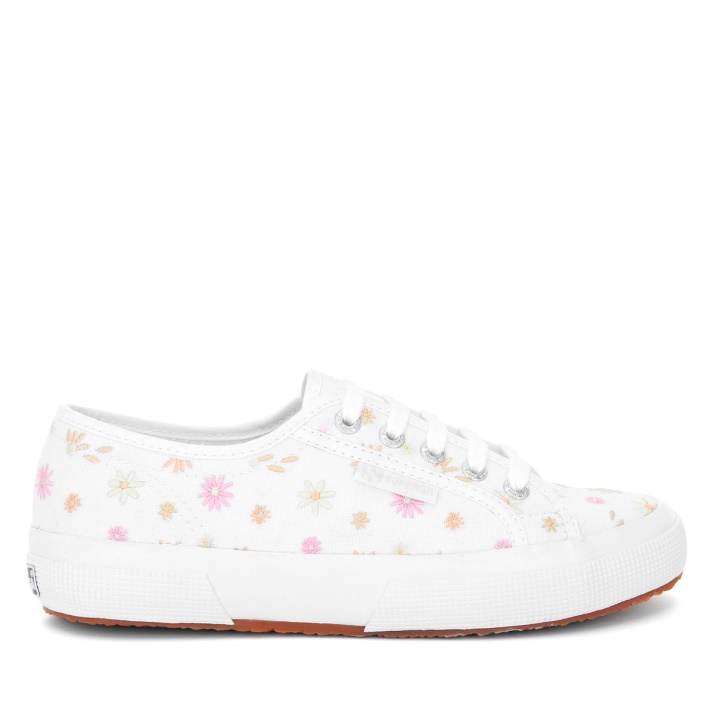 Superga 2750 Flores Bordado Blanco-multicolor Flores