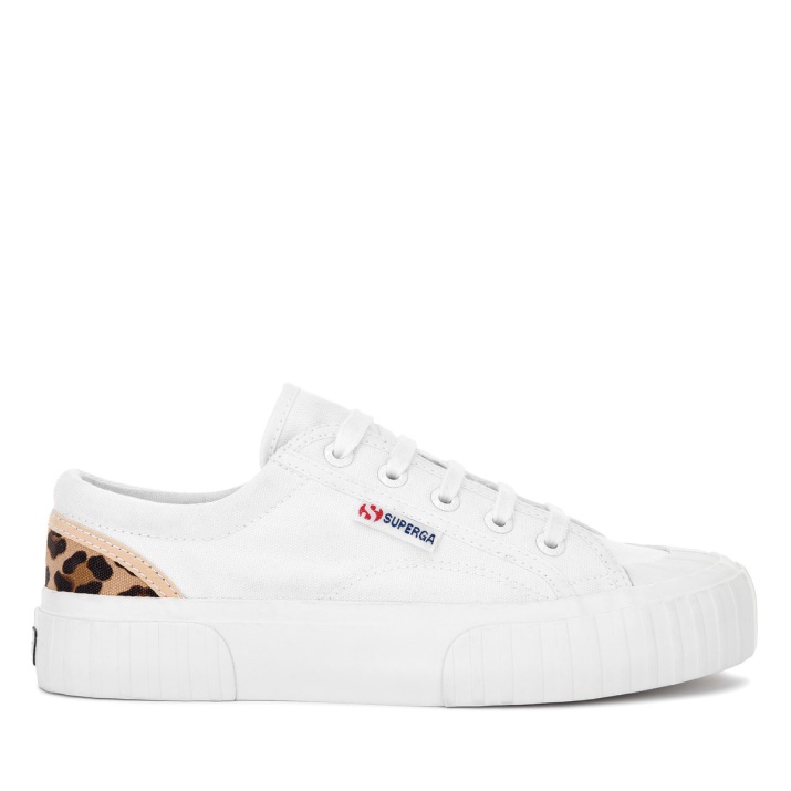 Superga 2630 Stripe Acolchado Leopardo Blanco-leopardo
