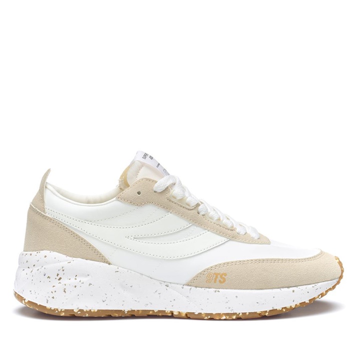 Superga 4089 Training 9ts Slim Vegan Piel Sintética Beige Lt-f Avorio