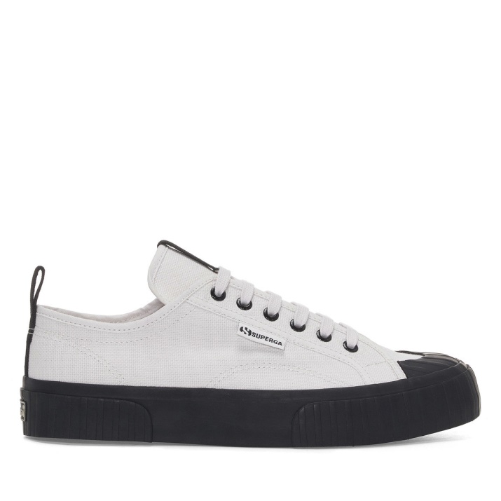 Superga 2630 Cinta De Rayas Gris Lt-negro