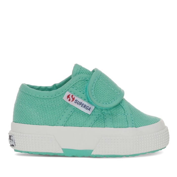 Superga 2750 Bstrap Bebe Verde Agua-f Avorio