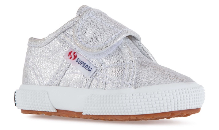 Superga 2750 Baby Strap Lame Gris Plata